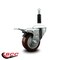 Service Caster 3'' Maroon Poly Swivel 7/8'' Expanding Stem Caster Total Lock Brake SCC-EXTTL20S314-PPUB-MRN-78 - alternate 3